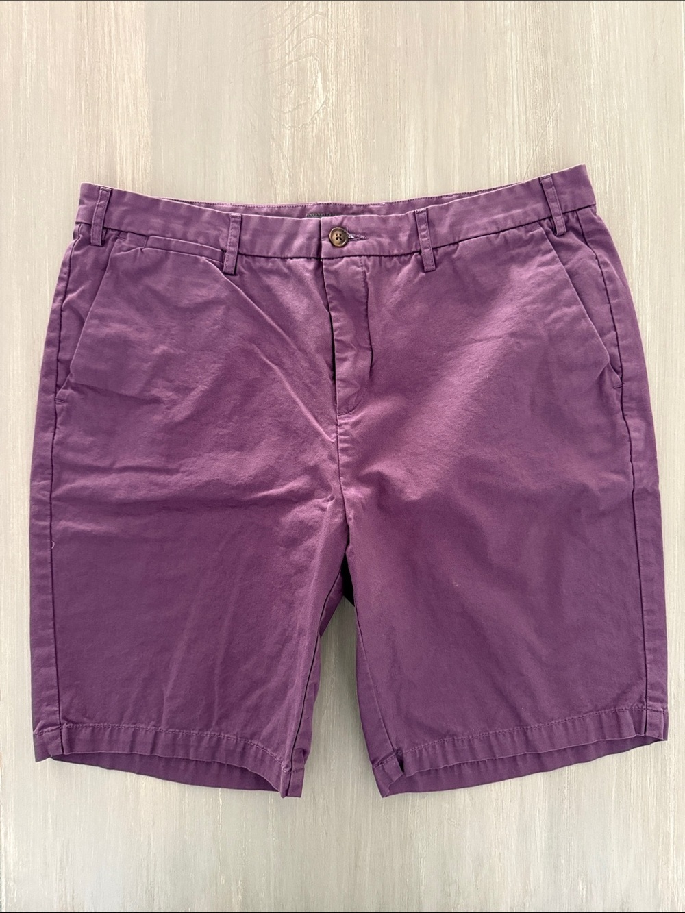 Slate and Stone Men's Purple Cotton Chino Shorts